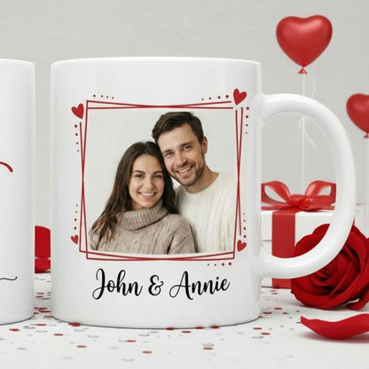 Custom Name Anniversary Mug, Couple I Love You Always And Forever Coffee Mug, Valentine's Day Gift For Him Her