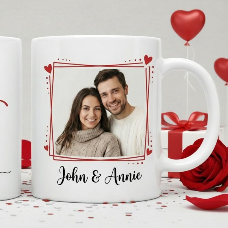 Custom Name Anniversary Mug, Couple I Love You Always And Forever Coffee Mug, Valentine's Day Gift For Him Her