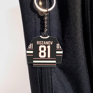 Heated Rivalry & Hollanov Inspired Acrylic Keychains / Bag Charms, Team Rozano Keychain