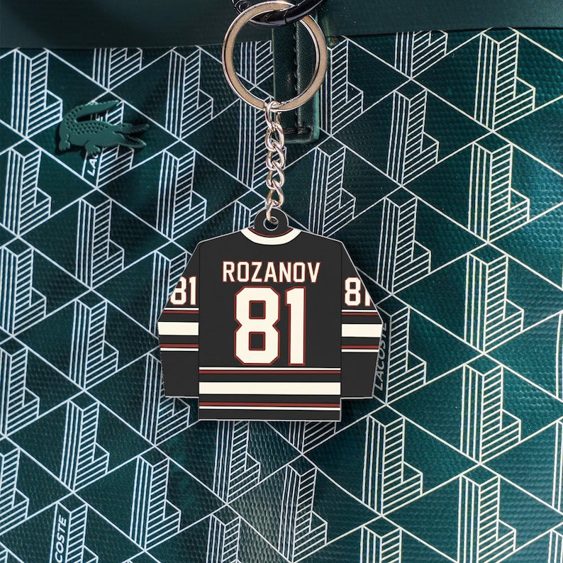 Heated Rivalry & Hollanov Inspired Acrylic Keychains / Bag Charms, Team Rozano Keychain