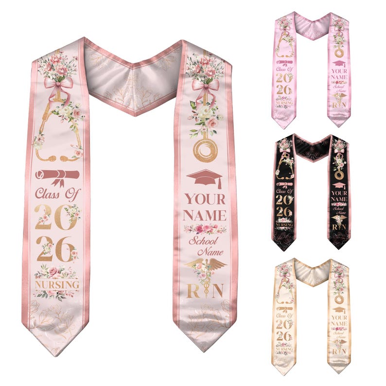 Customized Nursing Stole, Nursing Graduation Stole, RN Stole Nursing Stole Graduation 2026, Nursing Graduation, Nursing Stole Graduate 2026