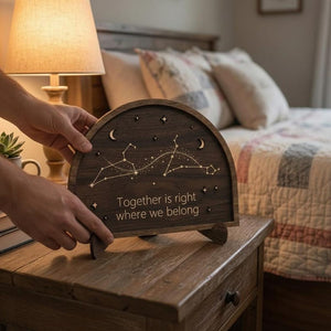 Custom Star Constellation Wooden Sign Together Is Right Where We Belong Gift For Her Him Anniversary Wedding Decor Celestial Wall Art