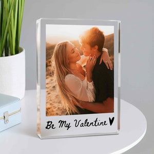 Personalized Couple Photo Acrylic Block Plaque, Custom Picture Acrylic Display, Valentines Day Gift For Him, Her, Couple Photo Frame