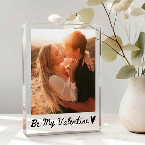 Personalized Couple Photo Acrylic Block Plaque, Custom Picture Acrylic Display, Valentines Day Gift For Him, Her, Couple Photo Frame