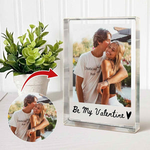 Personalized Couple Photo Acrylic Block Plaque, Custom Picture Acrylic Display, Valentines Day Gift For Him, Her, Couple Photo Frame