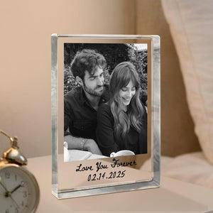 Personalized Couple Photo Acrylic Block Plaque, Custom Picture Acrylic Display, Valentines Day Gift For Him, Her, Couple Photo Frame
