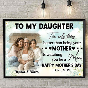 To My Daughter Personalized Wall Art, Mothers Day Gift from Mom, Custom Mother Daughter Print, Gift for Daughter, Family Keepsake Decor