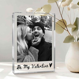 Personalized Couple Photo Acrylic Block Plaque, Custom Picture Acrylic Display, Valentines Day Gift For Him, Her, Couple Photo Frame
