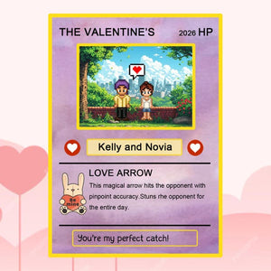 Custom Pkm Valentine's Day Card,Custom Pkm Card,Valentine s Gift for Couples,Anniversary Pkm Card,Girlfriend Gift,Gift for Gamer