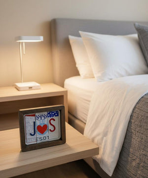 Personalized License Plate Sign Anniversary Gift Wedding Valentine Gift for Him Her