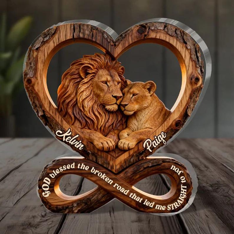 God Blessed The Broken Road That Led Me Straight To You - Personalized Custom Shaped Squared Acrylic Plaque