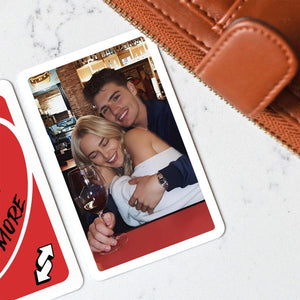 Personalized Photo Wallet Card, Valentines Gift for Him, Love You More Reverse Insert Card, Anniversary Gift for Boyfriend, Couple Gift