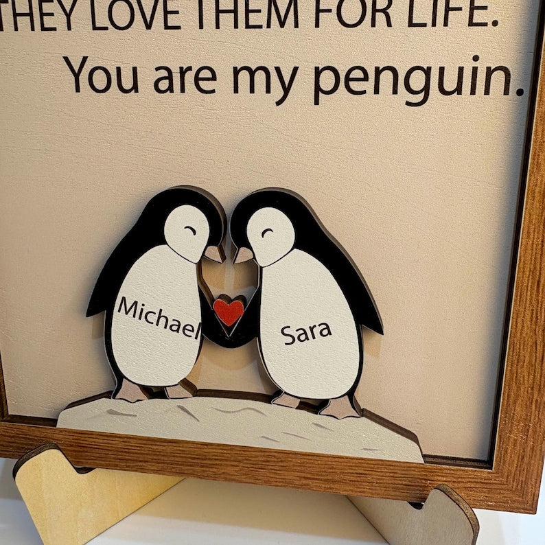 Personalized Penguin Couple Romantic, Penguin Gifts, Personalised You_re My Penguin, Gift For Him, Her, Gift for Girlfriend, Boyfriend Gifts