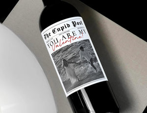 Personalized Valentine Wine Label, Custom Photo & Text, Romantic Gift for Him or Her, Couple Keepsake, The Cupid Post