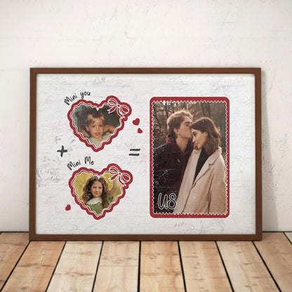 Personalized Valentines Gifts For Boyfriend, Custom Photo Canvas Anniversary Gift for Him Her