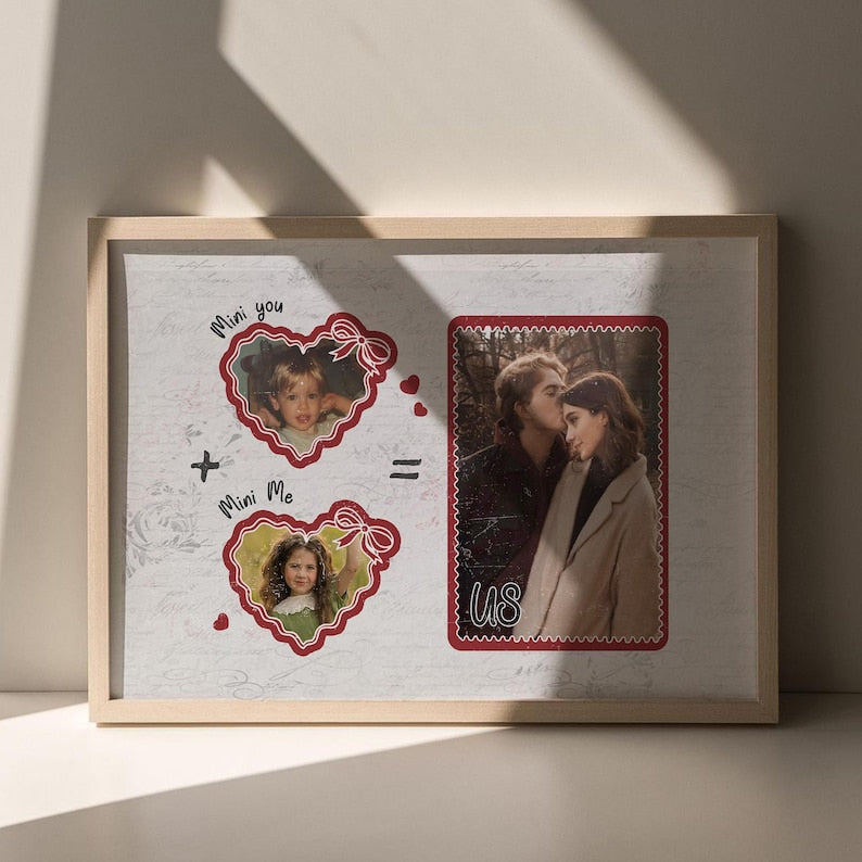 Personalized Valentines Gifts For Boyfriend, Custom Photo Canvas Anniversary Gift for Him Her