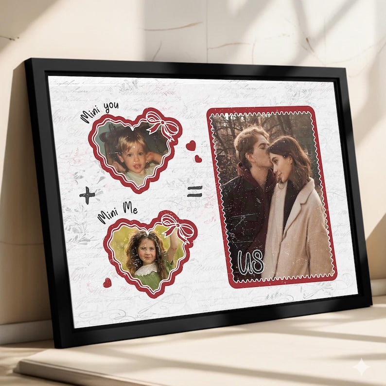 Personalized Valentines Gifts For Boyfriend, Custom Photo Canvas Anniversary Gift for Him Her