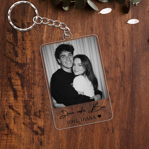 Custom Drive Safe Photo Keychain, Personalized Valentine's Gift for Him, Boyfriend, Husband