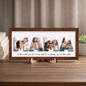 Personalized Mom Pictures Frame Gift, Photo Sign for Mom, Mother's Day Gift, Mom Custom Photo Wood Sign, Mom Gift, Grandma Gift,Gift for Her