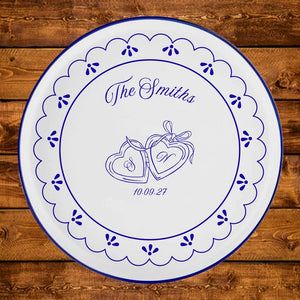 Custom Wedding Engagement Anniversary Plate, Gift for Couples, Dishwasher Safe, Microwaveable Safe