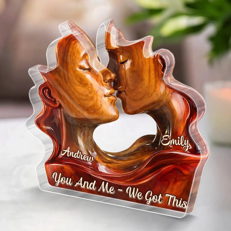 Personalized Couple Acrylic Plaque Anniversary Wedding Valentine Gift for Him and Her