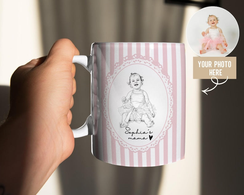 Personalized Mom Mug,Custom Mama Coffee Cup Gift For New Mom Or Mom To Be, Baby Shower Or Mothers Day Gift,mom birthday gift,New Parent Gift