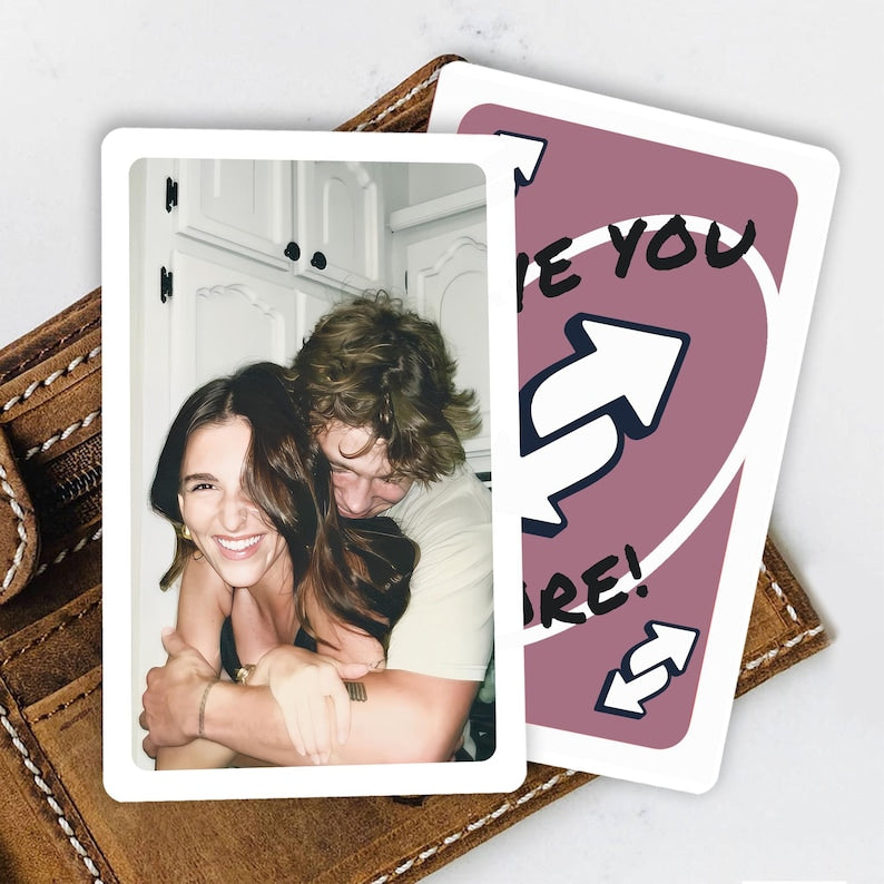 Love You More Reverse Card, Personalized Photo Wallet Card, Valentines Day Gift, Wedding Anniversary Gift for Husband, Gift Partner