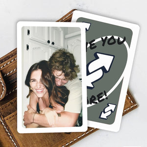 Love You More Reverse Card, Personalized Photo Wallet Card, Valentines Day Gift, Wedding Anniversary Gift for Husband, Gift Partner