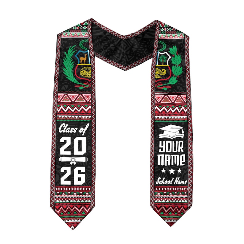 Personalized Peruvians American Flag Graduation Sash 2026, Peru Graduation Stole Custom, Peruvians Graduation Sash 2026, Graduation Gifts