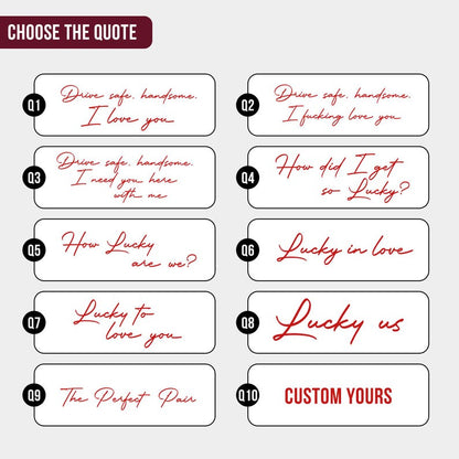 Drive Safe I Love You Car Visor Clip Custom Photo, Personalized Couple Picture Sun Visor Clip, Playing Card Photo Car Decor, Valentine Gift