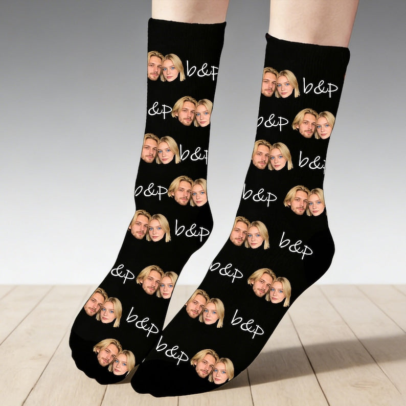 Custom Face Socks With Text,Custom Face Socks,Personalized Photo Socks,Custom Couple Socks,Face On Socks,Valentines Gifts for Best Dad Ever