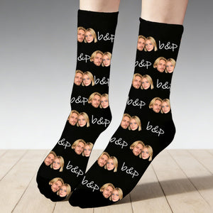 Custom Face Socks With Text,Custom Face Socks,Personalized Photo Socks,Custom Couple Socks,Face On Socks,Valentines Gifts for Best Dad Ever