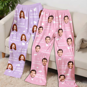 Custom Photo Pajama Pants: Personalized couple faces, Valentine's Day Gifts