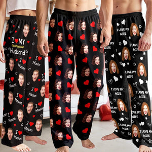 Custom Photo Pajama Pants: Personalized couple faces, Valentine's Day Gifts