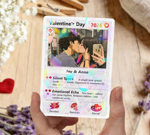 Personalized Poke Couple Anniversary Card, Custom Valentine's Day Gift for Couples, Anniversary Keepsake