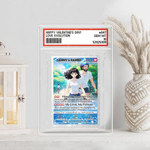 Personalized PKM Valentine s Day Card, Custom Anime Photo Card, Valentine Gift, Game Couple Card Acrylic Blocks, Gift for Game Couples