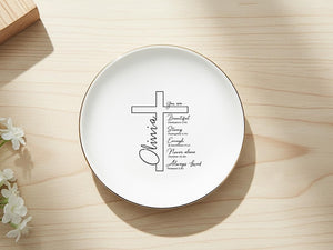 Christian Scripture Jewelry Dish, Bible Verse Gift for Her, Encouragement Keepsake, Baptism Confirmation Gift, Prayer Gift, Religious Decor