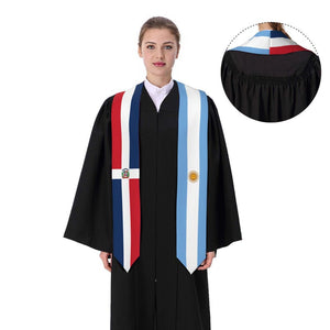 Custom Country Flags Graduation Stole, 2/3/4 Flags Mixed Graduation Sash, Personalized Graduation Gift for Students, Class of 2026