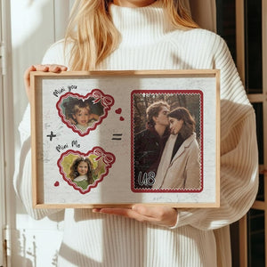 Personalized Valentines Gifts For Boyfriend, Custom Photo Canvas Anniversary Gift for Him Her