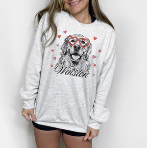 Custom Pet Valentine's Day T-Shirt with Photo & Name | Personalized Pet Shirt | Custom Dog Cat Graphic Tee | Pet Lover Gift