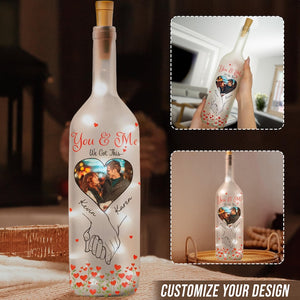 Custom Couple Photo Bottle Lamp, Personalized Night Light, Anniversary Gift, Valentine's Day Gift, Wedding Gift, Gift For Boyfriend Husband