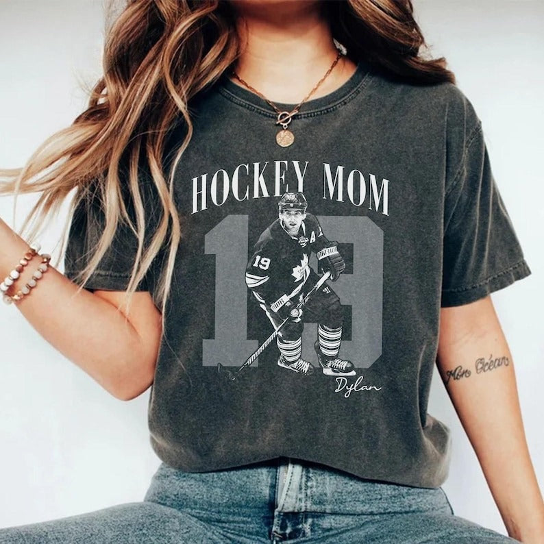 Hockey Mom Sweatshirt, Hockey Mom Hoodie,Personalized Hockey Hoodie,Hockey Sweatshirt for Mom, Custom Hockey Mom,Hockey Mom Gift,Hockey Gift