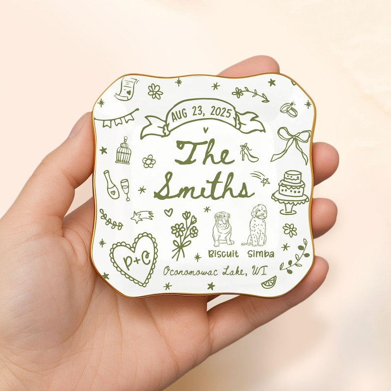 Custom Wedding Gift,Personalized Wedding Gift with Names,Date&Location Ornament for Bride and Groom,Coupke Gift,Engagement Gift,Newedly Gift