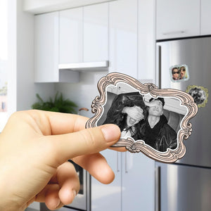 Vintage Photo Frame Magnet, Custom Picture Frames Fridge Magnet Gift for Couple, Bestie, Mom, Grandma,Personalized Birthday Gifts for Friend