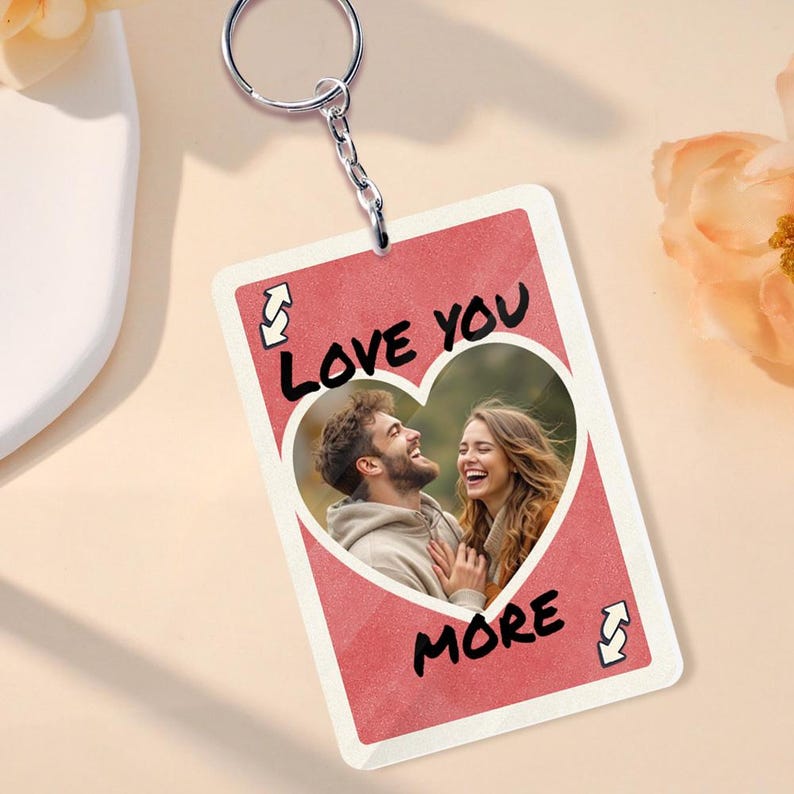 Personalized Photo Keychain, Valentine's Day Gift For Her , Couple Gift, Valentine's Day Gift For Him Boyfriend Gift, Girlfriend Gift