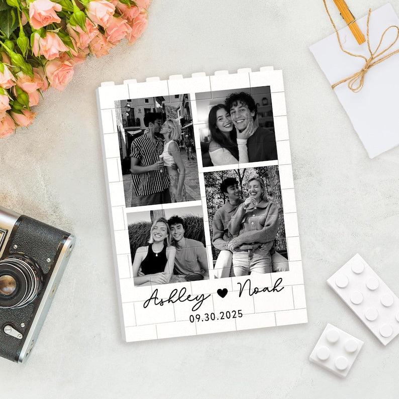 Personalized Photo Building Block Puzzle: Valentine's Day Gift