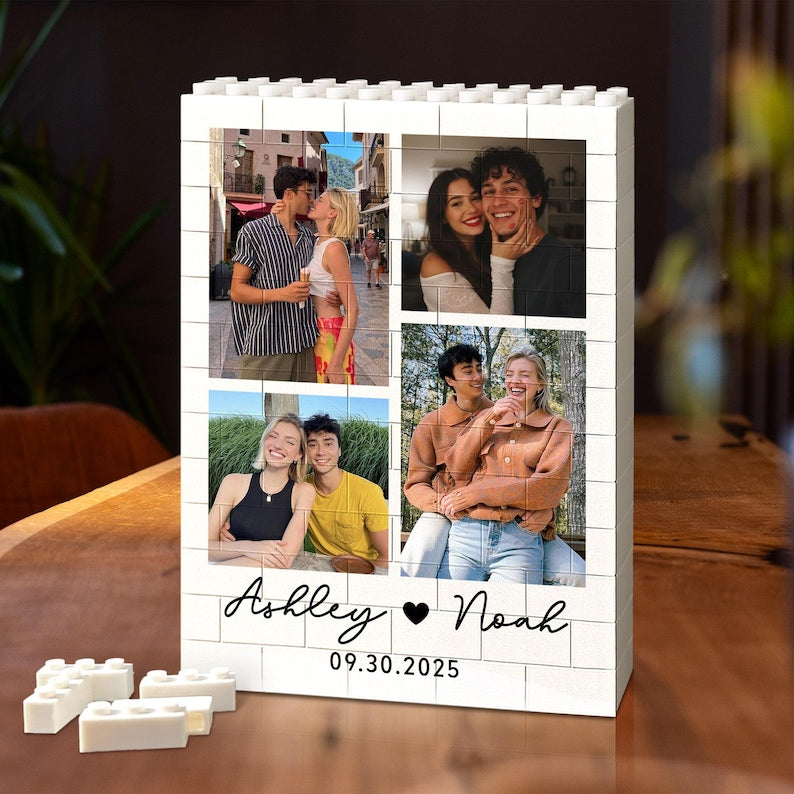 Personalized Photo Building Block Puzzle: Valentine's Day Gift