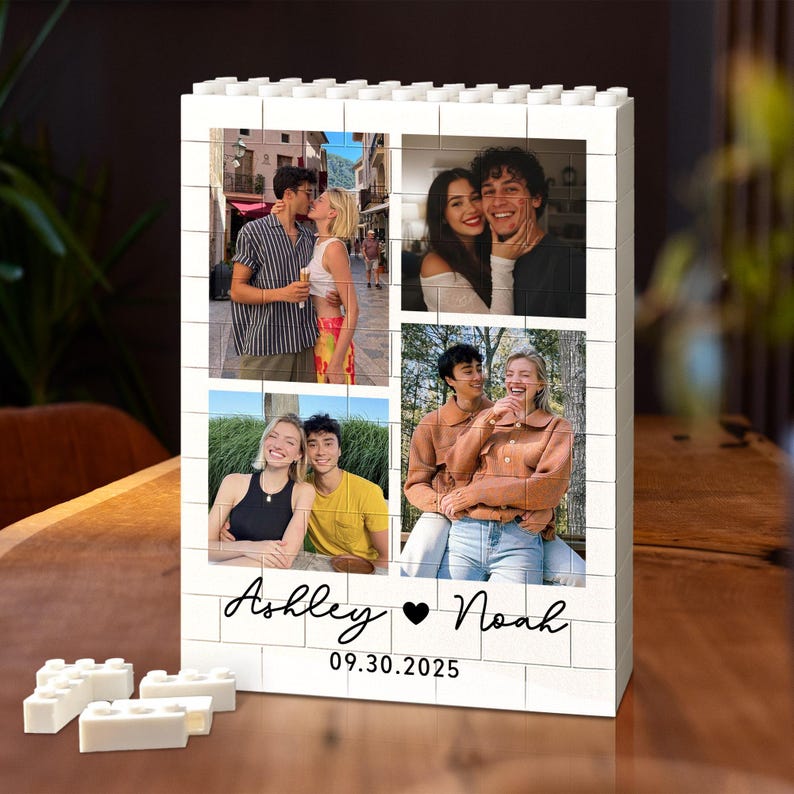 Personalized Photo Building Block Puzzle: Photo Building Blocks for Couples, Personalized Photo Block Puzzles, Anniversary Gift, Valentnes Gift for Him Her Boyfriend G-friend