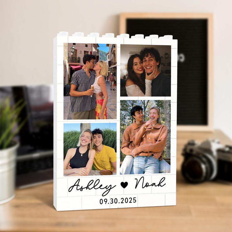 Personalized Photo Building Block Puzzle: Photo Building Blocks for Couples, Personalized Photo Block Puzzles, Anniversary Gift, Valentnes Gift for Him Her Boyfriend G-friend