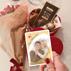 Personalized Love You More Reverse Card: Acrylic Valentine Card, Anniversary & Couple Keepsake